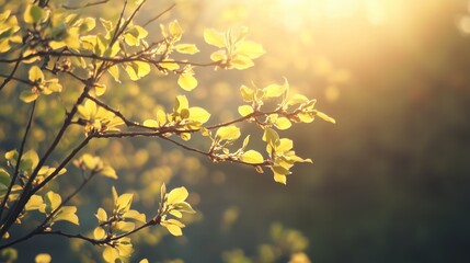 Obraz premium Tender sprouts under the sunshine