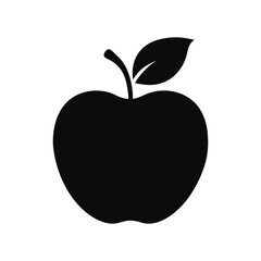 Apple silhouette with white background