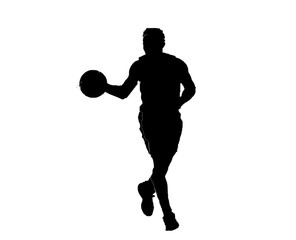 basketball player in action with ball