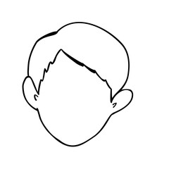 vector illustration of a male head