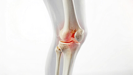 Knee Joint Treatment, Minimalist design of knee joint highlighting anatomical features and structure