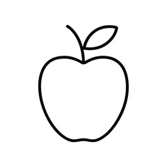 Apple line art with white background