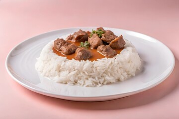 rice with beef chunks