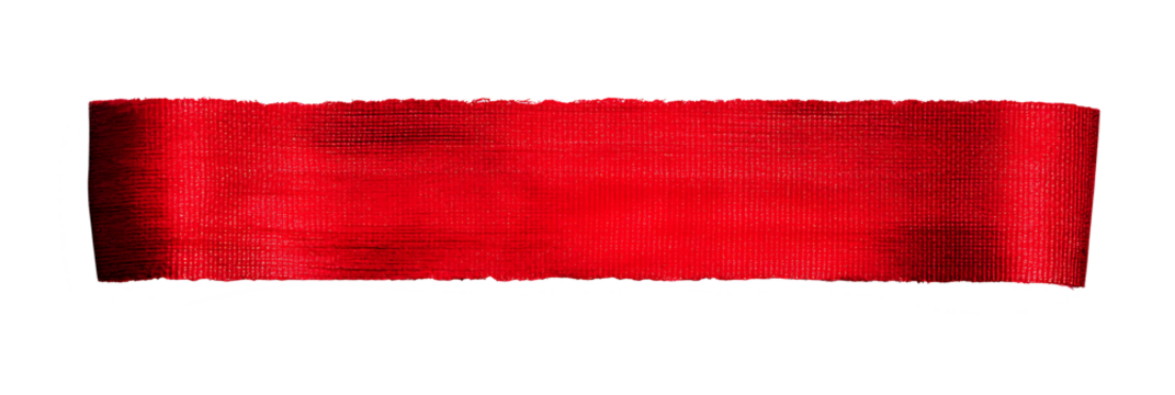 Red paper ribbon isolated on white background.PNG - Powered by Adobe