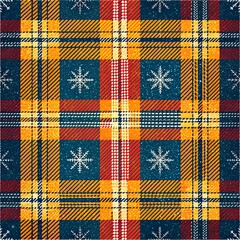 seamless pattern with plaid fabric