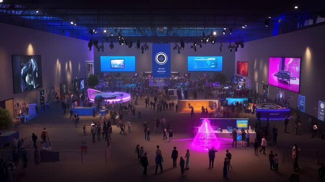 Immersive Tech Expo: A futuristic event showcasing cutting-edge technology.