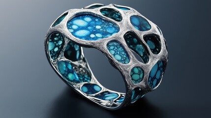 Hollow out sapphire bracelet