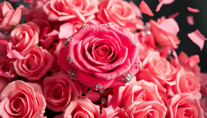 Obraz premium close up of pink roses