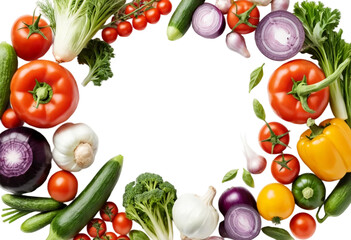 vegetables isolated on white background