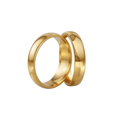 Elegant Gold Wedding Rings with Reflective Shine