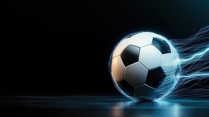 Naklejka premium Energetic Soccer Ball in Motion
