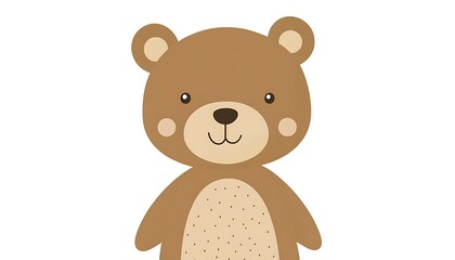 Naklejka premium Cute Bear Illustration, Design for Children's Education