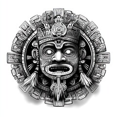 Aztec Sun God Mask