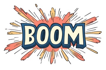 Comic Book Boom Explosion Graphic