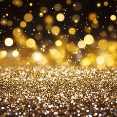 Obraz premium Golden glitter bokeh background