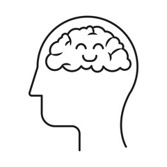 Happy Mind Brain Icon