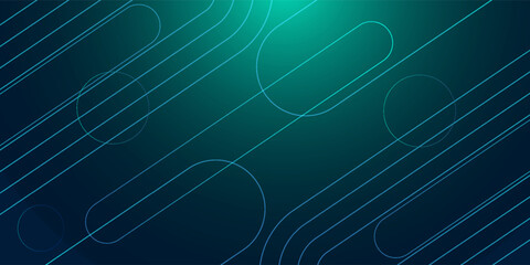 Obraz premium Digital technology speed connect blue green background, cyber nano information, abstract communication,vector