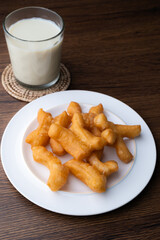 Deep Fried Dough Stick Serve with  soy milk