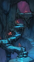 Glowing Cave Path