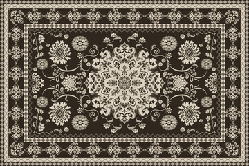 Vintage Arabic pattern.Persian colored carpet.Rich ornament for fabric design,handmade,interior decoration,textiles.Abstract design of persian carpet with geometric ornament.Moroccan style background.