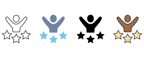 enjoyment concept line icon. Simple element illustration. enjoyment concept outline symbol design.