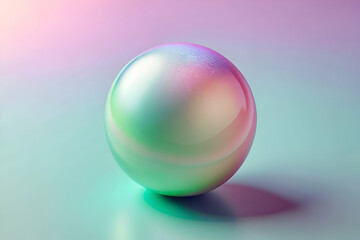 Obraz premium Iridescent Sphere Abstract Art Minimalism