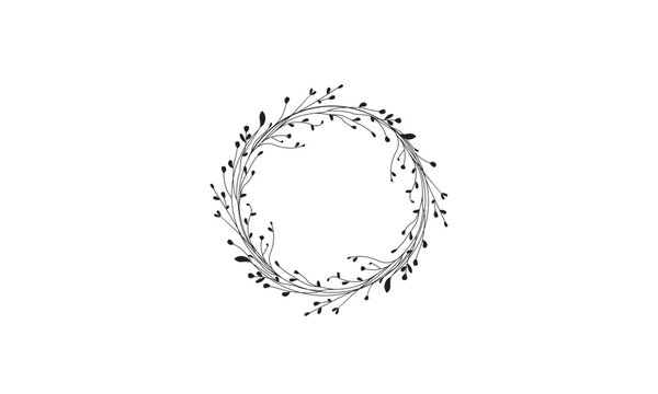 Botanical_Leaf_Wreath_Vector