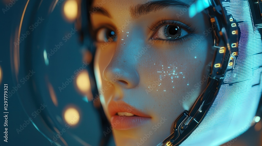 Poster professional business environment where ai technology assists in processing data, automating routine