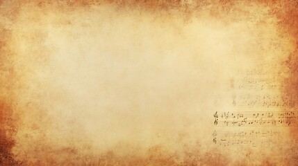 Antique Music Score Parchment Background