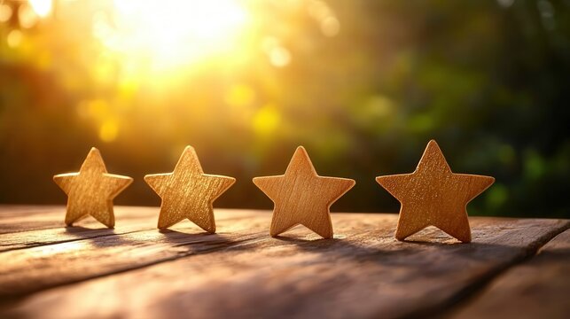 digital feedback survey that invites users to rate the service with five stars, sharing suggestions for improving the company business reputation.