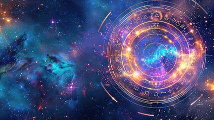 Obraz premium Cosmic Mandala: Astrology and the Universe
