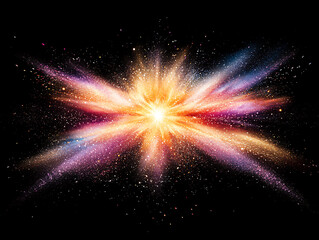 Fototapeta premium Stellar explosion phenomenon outer space digital art cosmic environment wide angle universal concept