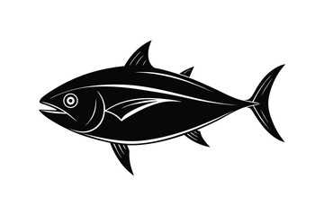 Albacore Tuna Fish Silhouette Vector Design