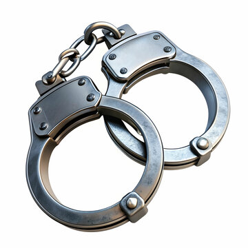 recommend clip art: close up handcuffs on white background