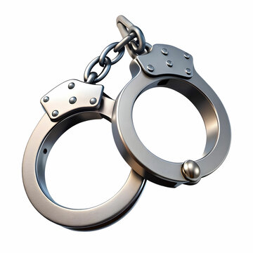 recommend clip art: close up handcuffs on white background