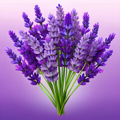 Fototapeta premium Stunning Lavender Bouquet. A Captivating Display of Purple Blooms