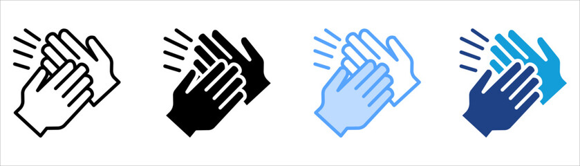 High Five Icon Set Multiple Style Collection