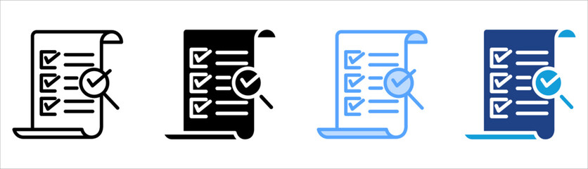 Quality Control Icon Set Multiple Style Collection