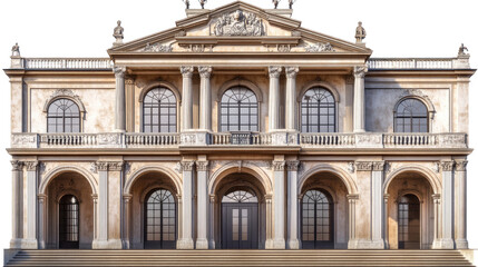 Obraz premium Grand Architecture: A stately palace or government building commands attention with its neoclassical design, symmetrical facade, and intricate detailing.