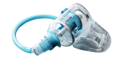 Modern Medical Respirator: A close-up shot of a cutting-edge medical respirator with a transparent mask, showcasing advanced technology.