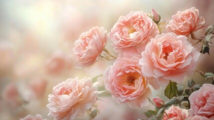 Obraz premium Minimalist birthday card with elegant calligraphy and a delicate floral border.