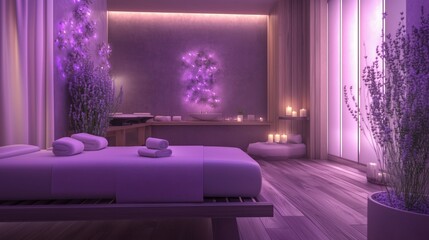 The tranquility of lavender themed SPA