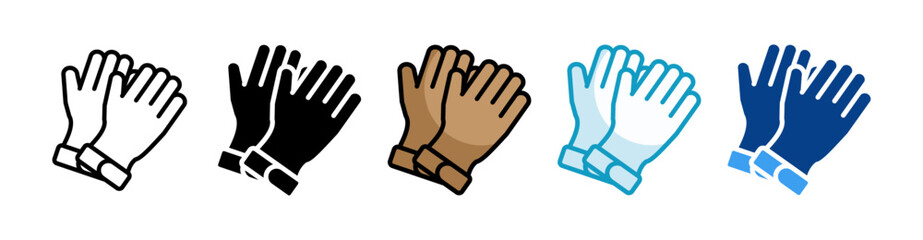 Obraz premium Safety Gloves Icon Set Multiple Style Collection