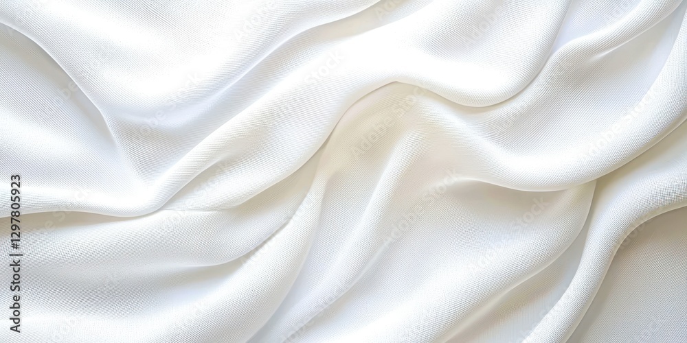 Poster white fabric with a pattern on it
