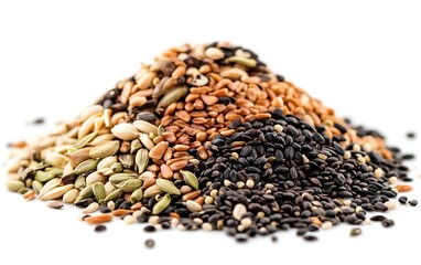 Obraz premium a pile of different types of nuts