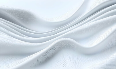 Flowing White Fabric Texture with Soft Waves and Patterns