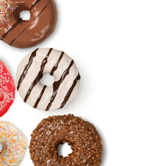 chocolate donuts isolated