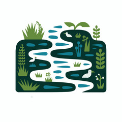 illustration of a green plant