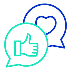 Chat outline dual color icon