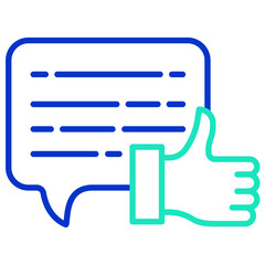 Like chat outline dual color icon